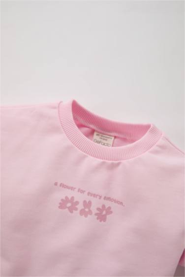 Ensemble de sweatshirt imprimé et jogging pour bébé fille