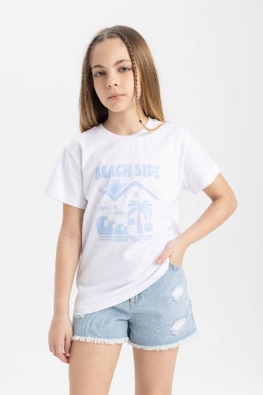 Girl Printed Short Sleeve T-Shirt