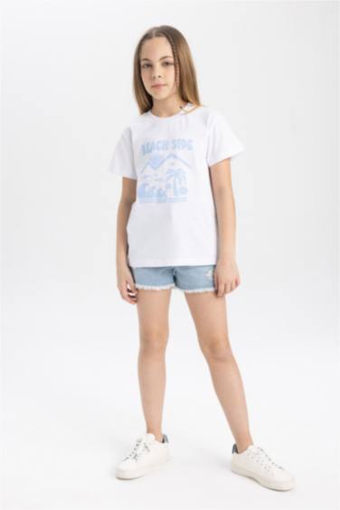 Girl Printed Short Sleeve T-Shirt