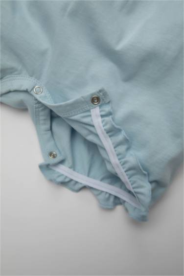 Kız Bebek Yenidoğan Çizgili Penye 2'li Kolsuz Tulum