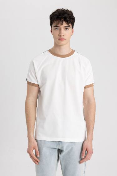 Regular Fit Crew Neck Pique T-Shirt