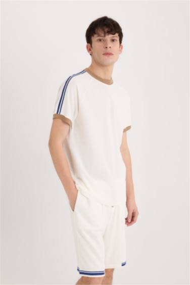 Regular Fit Crew Neck Pique Short Sleeve T-Shirt