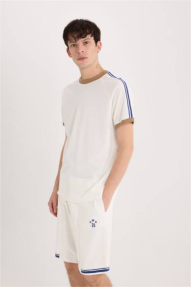 Regular Fit Crew Neck Pique Short Sleeve T-Shirt