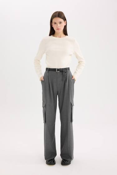 With Cargo Pocket Trousers