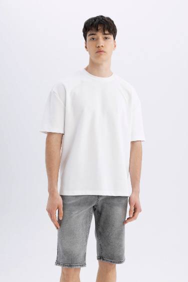 Slim Fit Denim Shorts