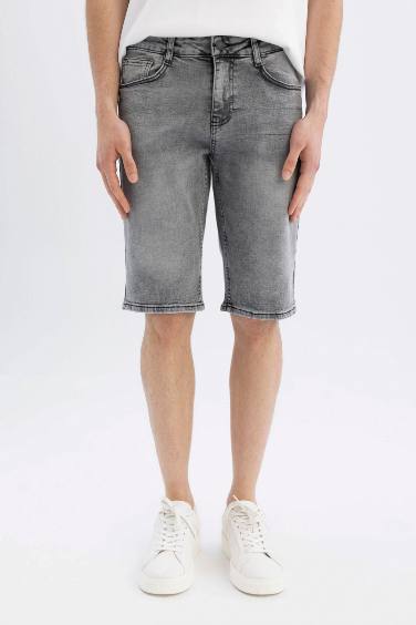 Slim Fit Denim Shorts