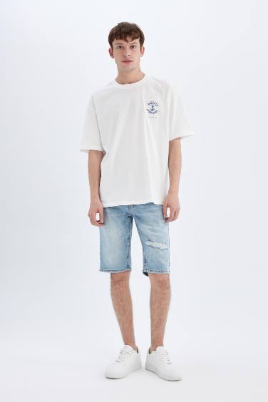 شورت جينز سليم فيت