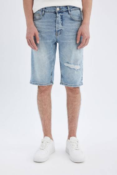 شورت جينز سليم فيت