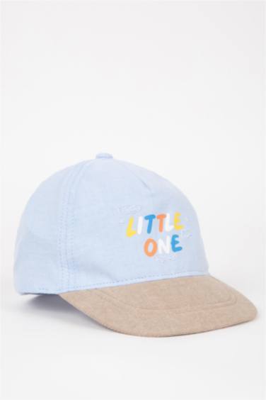 Baby Boy Printed Linen Baseball and Basketball Cap