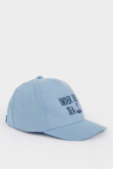 Baby Boy Printed Linen Blend Cap