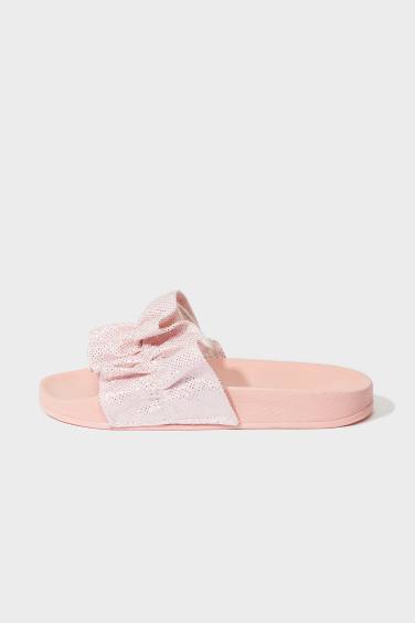 Girl Flat Sole Single Band Slippers