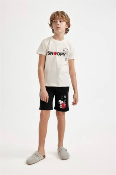 Boy Snoopy Short Sleeve 2 Piece Pajama Set