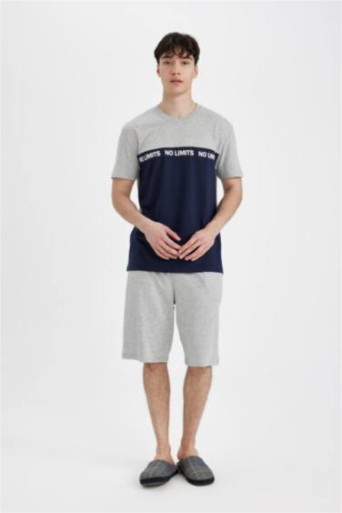 Regular Fit Short Sleeve 2 Piece Pajama Set