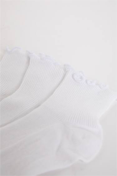 Chaussettes Courtes Coton Pour Fille - 3 Pièces