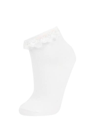 Chaussettes Courtes Coton Pour Fille - 3 Pièces