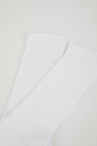 Kız Çocuk 2'li Pamuklu Uzun Çorap