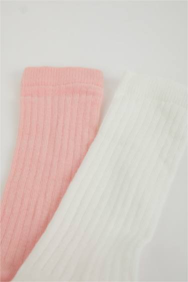 Girl 2 Piece Cotton Long Socks