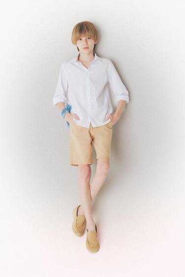 Boy Regular Fit Gabardine Shorts