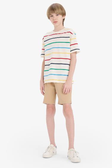 Boy Regular Fit Gabardine Shorts