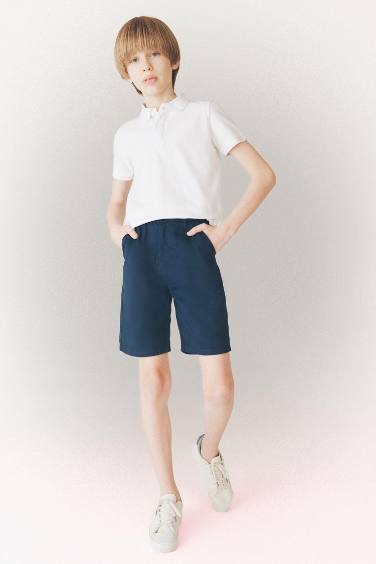 Boy Regular Fit Gabardine Shorts