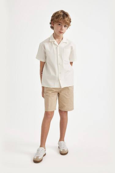 Short en Gabardine coupe régulière pour garçon
