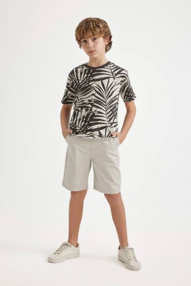 Boy Regular Fit Gabardine Shorts