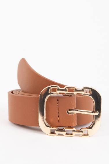 Woman Faux Leather Jean Belt