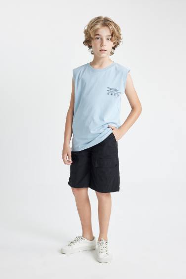 Boy Relax Fit Parachute Shorts