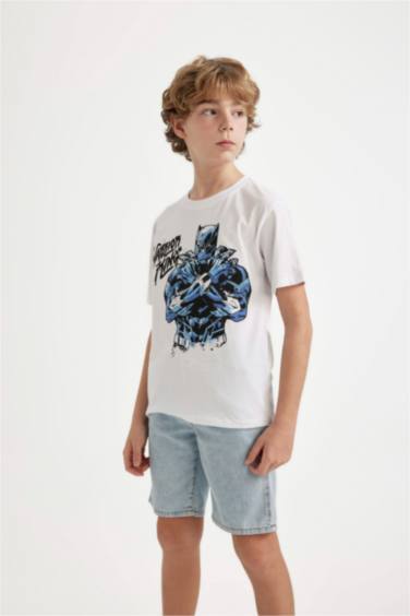 Ұлдарға Marvel Лицензиялық дөңгелек жаға қысқа жеңді Қысқа жеңді футболка