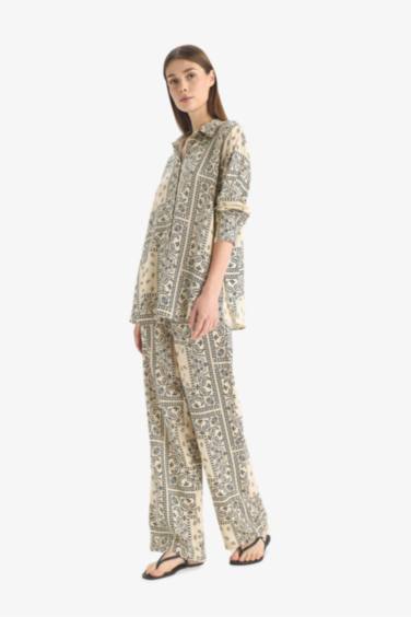 لبس بحر مطبوع فيسكوز قصة عادية من Fall in Love