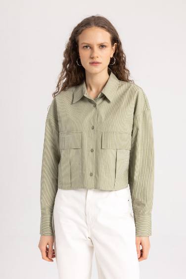 Regular Fit Basic Poplin Long Sleeve Shirt