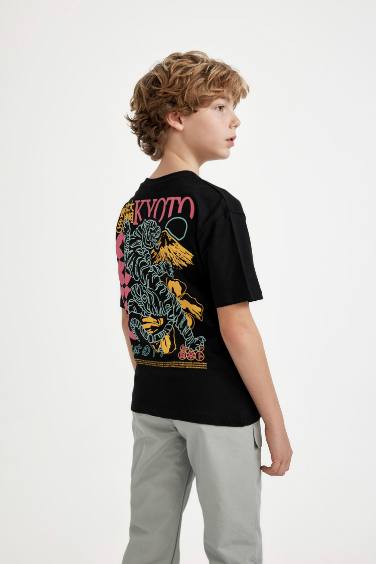 Boy Oversize Fit Crew Neck Printed T-Shirt