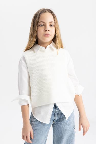 Girl Regular Fit Sweater Vest