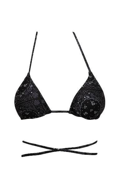 Fall in Love Regular Fit Paisley Bikini Top