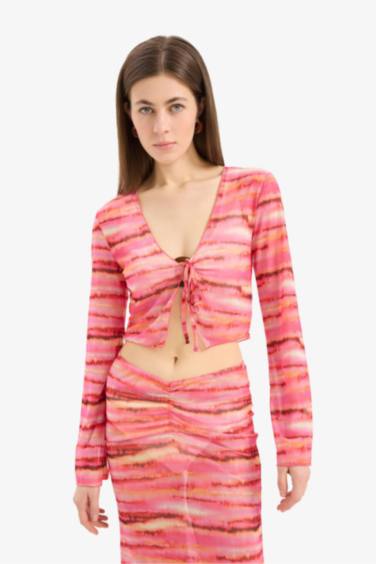 Gradient Tulle Beach Cardigan