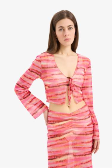 Gradient Tulle Beach Cardigan