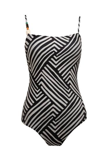 Regular Fit Striped Swimsuit