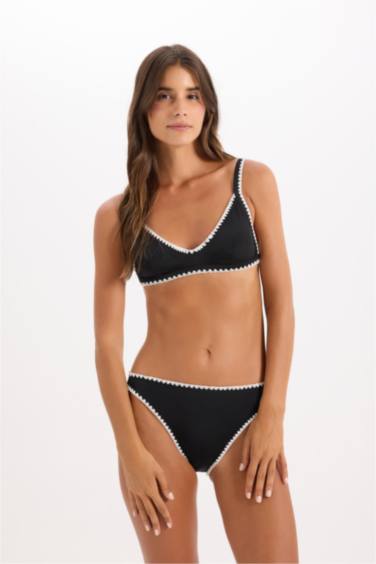 Fall in Love Regular Fit Embroidered Bikini Bottom