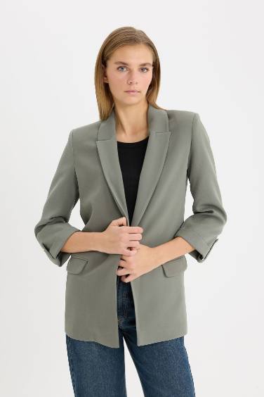 Regular Fit Jacket Collar Basic Blazer