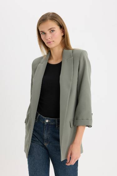 Regular Fit Jacket Collar Basic Blazer