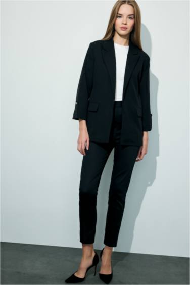 Loose Fit Jacket Collar Basic Blazer