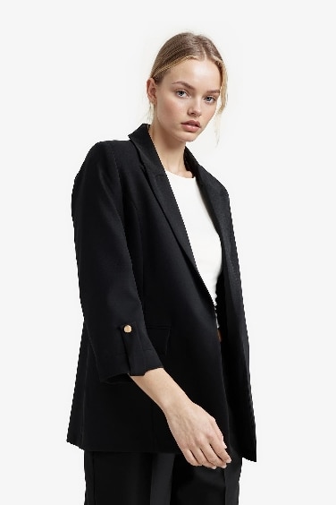 Loose Fit Jacket Collar Basic Blazer