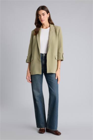 Oversıze Basıc Blazer Ceket - Görsel 2