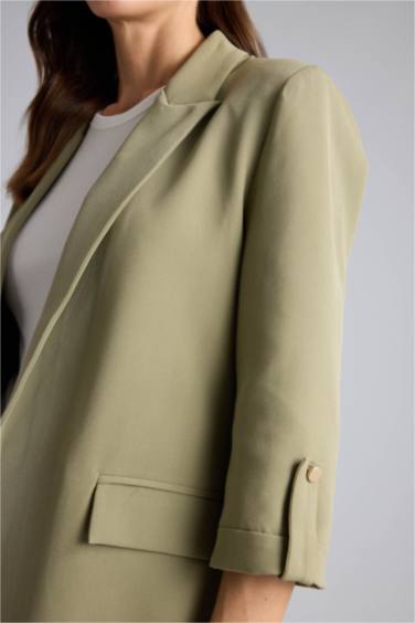 Oversıze Basıc Blazer Ceket - Görsel 4