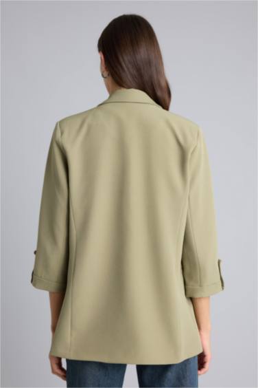 Oversıze Basıc Blazer Ceket - Görsel 5
