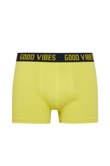 بوكسر قصة عادية  أزرق غامق منقوش - 3 قطع