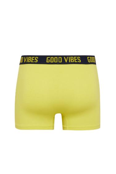 بوكسر قصة عادية  أزرق غامق منقوش - 3 قطع