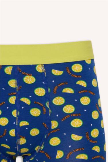 Regular Fit Meyve Desenli 3'lü Boxer