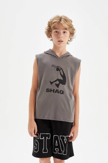 Boy Shaquille O'Neal Hooded Sleeveless T-Shirt