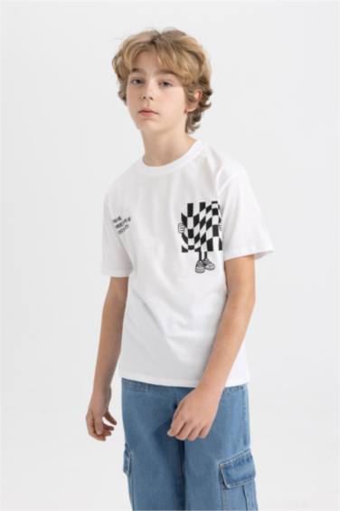 Boy Crew Neck Printed Short Sleeve T-Shirt